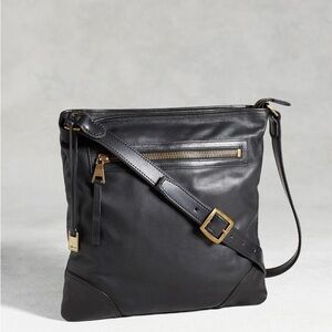 John Varvatos Black Messenger Bag